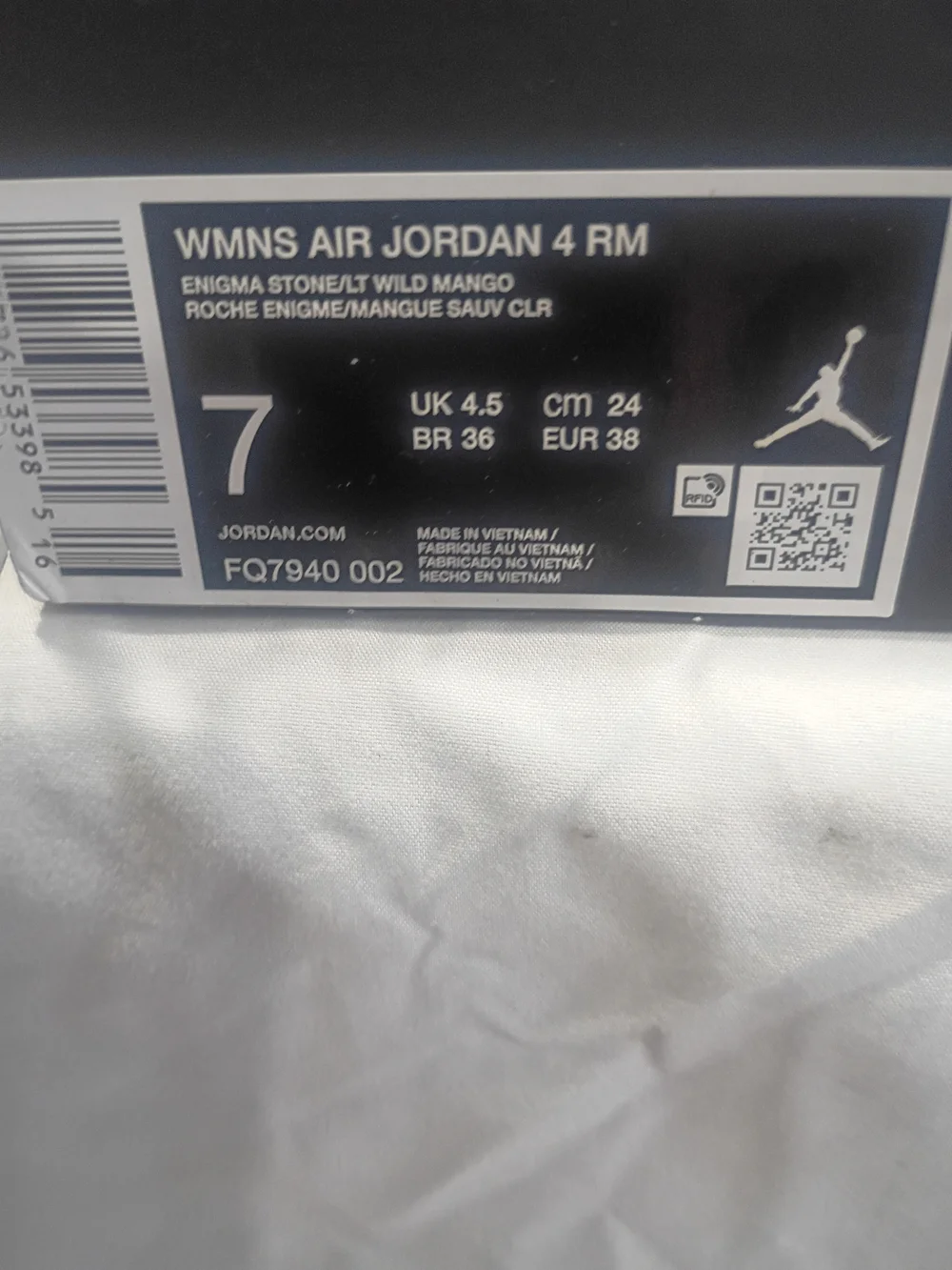 Jordan WMNS Air Jordan 4 RM Enigma Stone/Wild Mango - Kids' Shoes